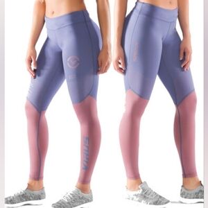 Virus Women's Violet Purple/Rose Compression Crossfit Workout Leggings Medium‎